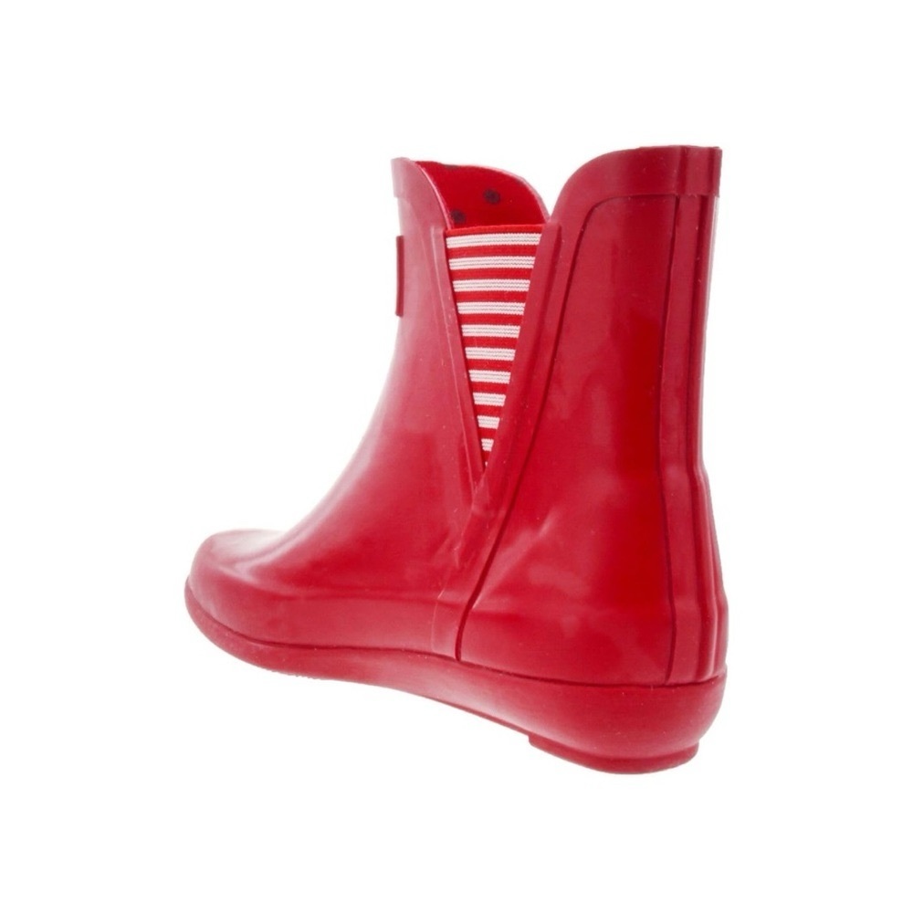 London Fog Ankle Height Rain Boots with Striped Detail - Picture 5 of 10